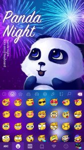 اسکرین شات برنامه Panda Night Keyboard Theme 3