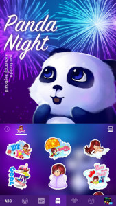 اسکرین شات برنامه Panda Night Keyboard Theme 5