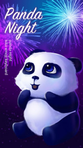 اسکرین شات برنامه Panda Night Keyboard Theme 1
