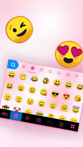اسکرین شات برنامه Pastel Pink Heart Keyboard Theme 3