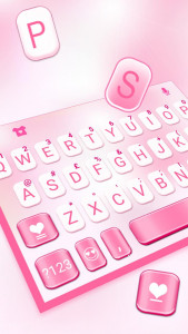 اسکرین شات 2 برنامه Pastel Pink Heart Keyboard The