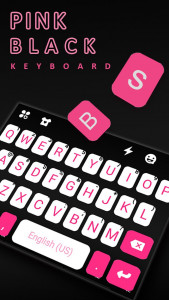 اسکرین شات برنامه Pink Black Chat Keyboard Theme 2