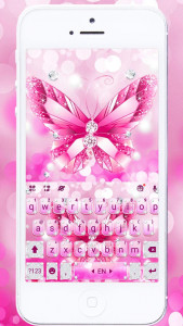 اسکرین شات برنامه Pink Butterfly 2 Theme 1
