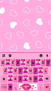 اسکرین شات برنامه Pink Girly Love Keyboard Theme 5