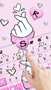 اسکرین شات برنامه Pink Love Heart Keyboard Theme 2