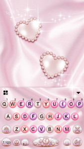 اسکرین شات برنامه Pink Pearl Luxury Heart Theme 5