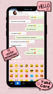 اسکرین شات برنامه Pink SMS Keyboard Background 3