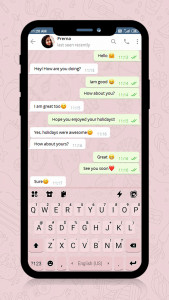 اسکرین شات برنامه Pink SMS Keyboard Background 1