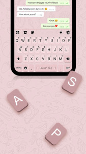 اسکرین شات برنامه Pink SMS Keyboard Background 2