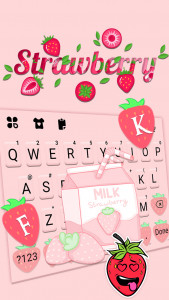 اسکرین شات برنامه Pink Strawberry Theme 2