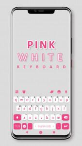 اسکرین شات برنامه Pink White Chat Keyboard Theme 1