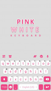 اسکرین شات برنامه Pink White Chat Keyboard Theme 5