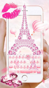 اسکرین شات برنامه Pink Diamond Paris Themes 6