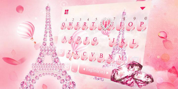 اسکرین شات برنامه Pink Diamond Paris Themes 1