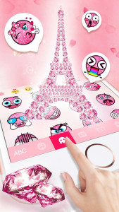 اسکرین شات برنامه Pink Diamond Paris Themes 5