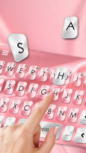 اسکرین شات برنامه Pink Silk Keyboard Theme 1