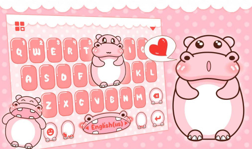 اسکرین شات برنامه Pink Cute Hippo Theme 1