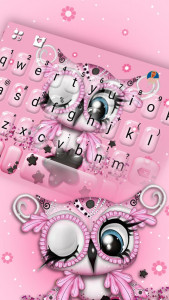 اسکرین شات برنامه Pretty Pinky Owl Keyboard Them 2