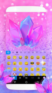 اسکرین شات برنامه Purple Crystal Keyboard Theme 2