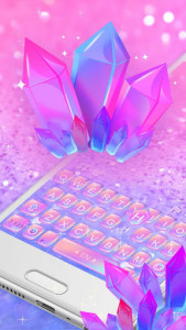 اسکرین شات برنامه Purple Crystal Keyboard Theme 1