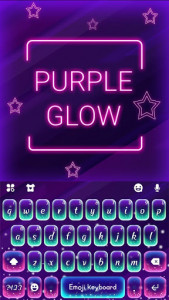 اسکرین شات برنامه Purple Glow Keyboard Theme 5