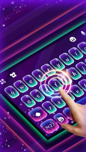 اسکرین شات برنامه Purple Glow Keyboard Theme 1