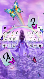 اسکرین شات برنامه Purple Lavender Girl Keyboard  2