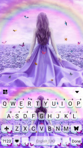 اسکرین شات برنامه Purple Lavender Girl Keyboard  5