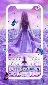 اسکرین شات برنامه Purple Lavender Girl Keyboard  1