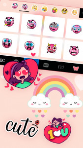 اسکرین شات برنامه Rainbow Clouds Keyboard Backgr 3