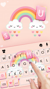 اسکرین شات برنامه Rainbow Clouds Keyboard Backgr 2