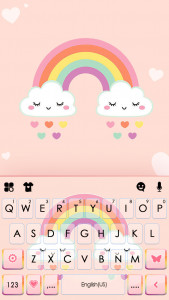 اسکرین شات برنامه Rainbow Clouds Keyboard Backgr 5