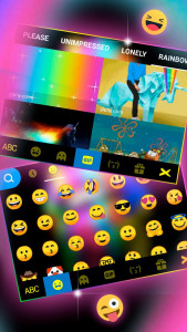اسکرین شات برنامه Rainbow Drip Lips Keyboard Theme 4