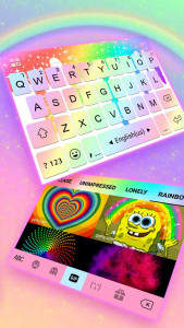 اسکرین شات برنامه Rainbow Fonts word Keyboard Th 4
