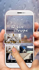 اسکرین شات برنامه Romantic Raindrops Keyboard Theme 4