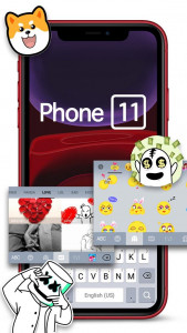 اسکرین شات برنامه Red Phone 11 Theme 4