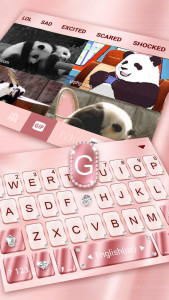 اسکرین شات برنامه Rose Gold Keyboard - Phone8,OS 4