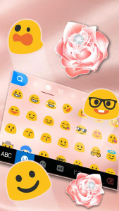 اسکرین شات 3 برنامه Rose Gold Silk Keyboard Theme