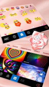 اسکرین شات 4 برنامه Rose Gold Silk Keyboard Theme