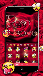 اسکرین شات برنامه Rose Love Keyboard Theme 4