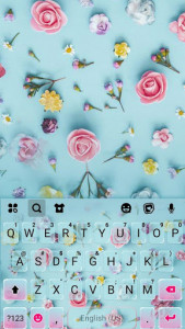 اسکرین شات برنامه Roses Flower Keyboard Theme 5