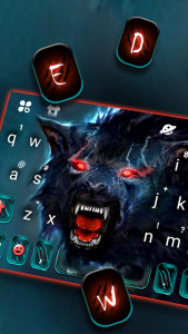 اسکرین شات برنامه Scary Dire Wolf Keyboard Theme 2
