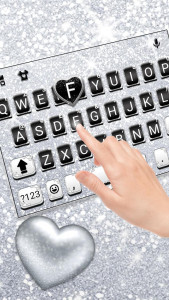 اسکرین شات برنامه Silvery Glitter Keyboard Theme 1
