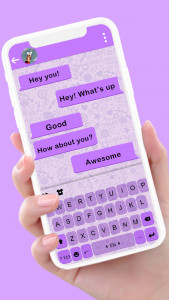 اسکرین شات برنامه Simple Purple SMS Theme 1