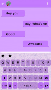 اسکرین شات برنامه Simple Purple SMS Theme 5