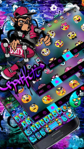 اسکرین شات برنامه Skate Graffiti Keyboard Theme 4