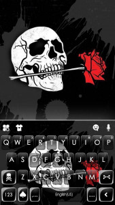 اسکرین شات برنامه Skull Rose Keyboard Theme 5