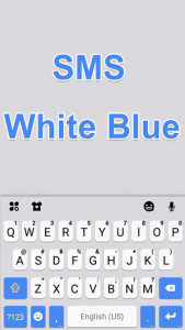 اسکرین شات برنامه Sms Blue Keyboard Theme 5