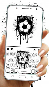 اسکرین شات برنامه Soccer Doodle Drip Keyboard Th 1