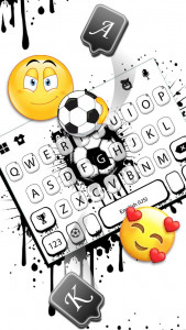 اسکرین شات برنامه Soccer Doodle Drip Keyboard Th 3